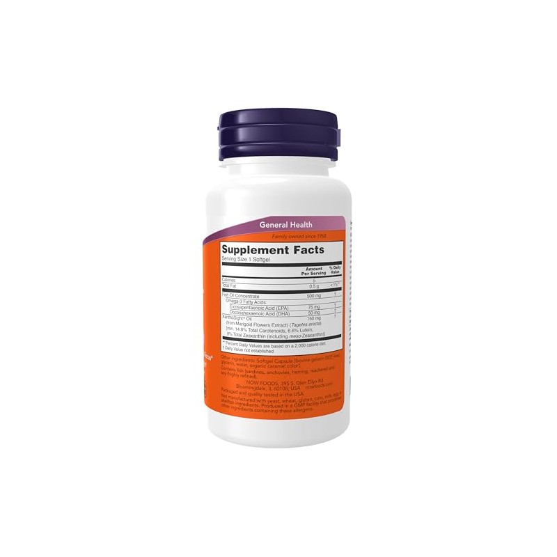 NOW Suplementos, gel de visión macular, salud ocular, soporte para