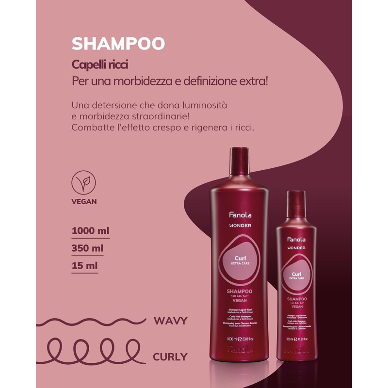 Fanola Wonder Curl Shampoo for Curly and Wavy Hair