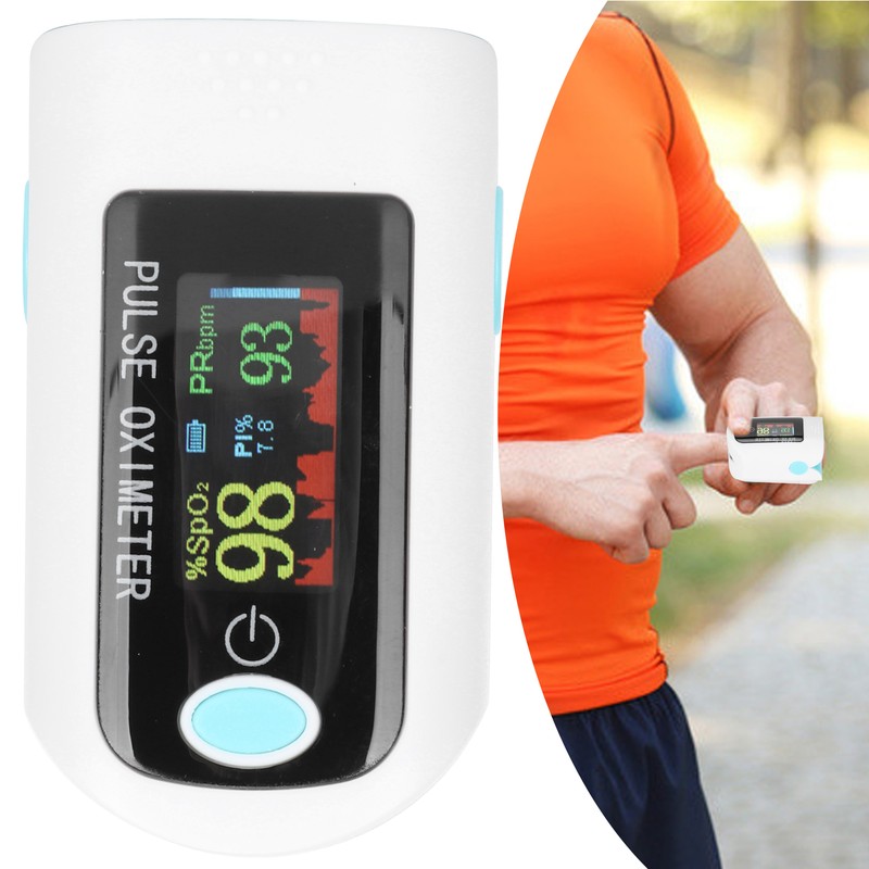 Fingertip Pulse Oximeter Digital OLED Blood Oxygen Saturation Monitor with