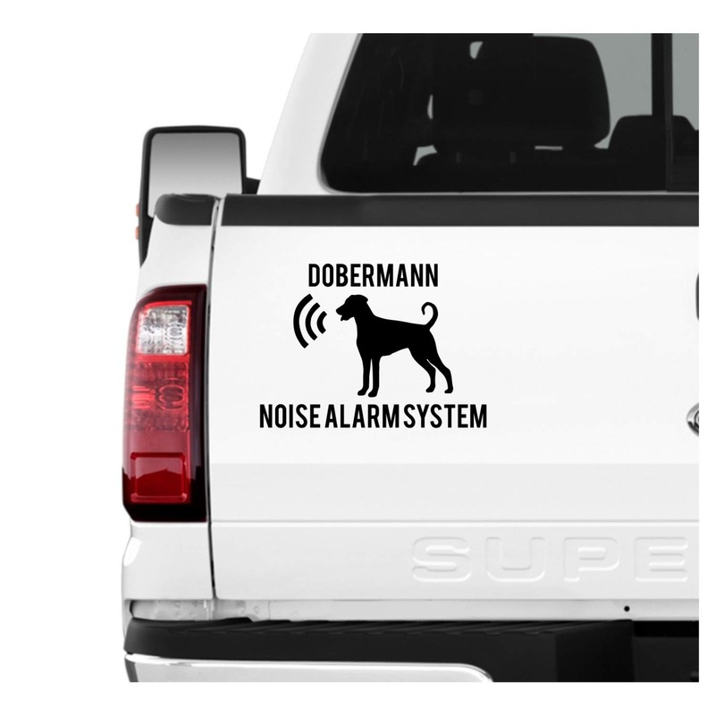 siviwonder Dobermann Unkupiert Noise Alarm System Car Sticker Dog Foil