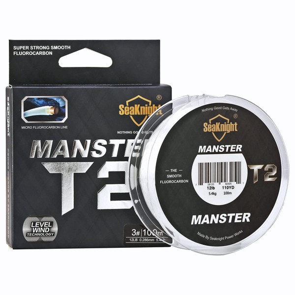 SeaKnight T2 Fluorocarbon Fishing Line Double Layer Fluorocarbon Coated 100