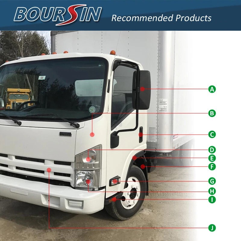 BOURSIN Truck Door Mirror For ISUZU N-series GMC Chevy W3500-W5500