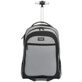 Wrangler Dobson Collection Featuring Duffel Travel and Leisure, Charcoal, 19" Rolling Backpack