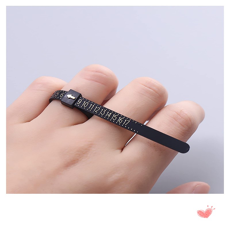 1 Pack US Ring Sizer Measuring Gauge, 1-17 US Rings