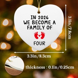 New Mom and Dad Gifts New Parents Gifts for Couples Pregnancy Announcement for Grandparents Expecting Mom Dad Gift Baby Announcement Idea in 2026 We Become a Family of Four Christmas Ornaments