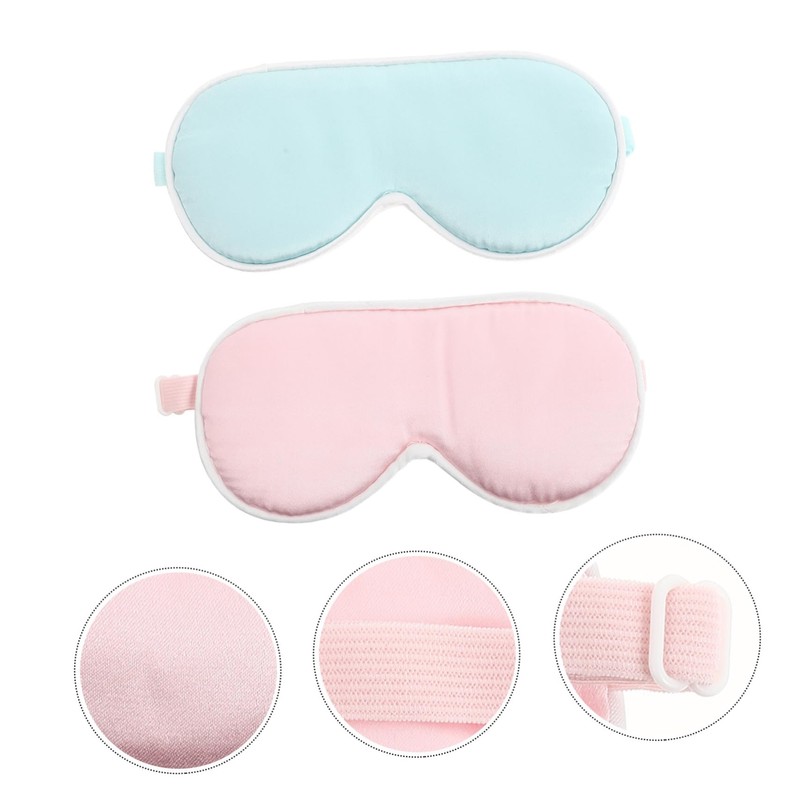 TOVINANNA 2Pcs Eye Masks Comfortable Silk Blindfolds for Sleep and