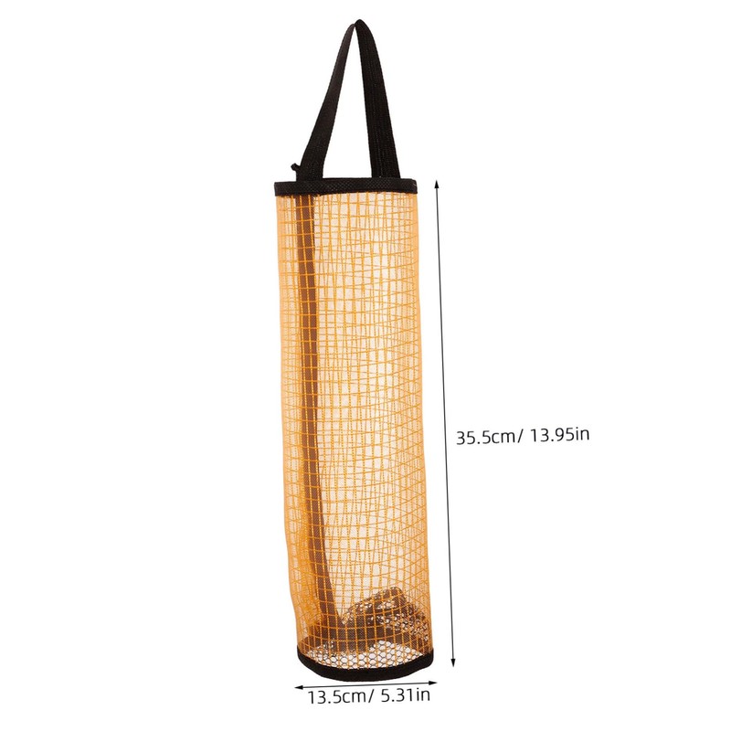 GRIRIW 3pcs Portable Mesh Tennis Ball Storage Bag Wall Mounted
