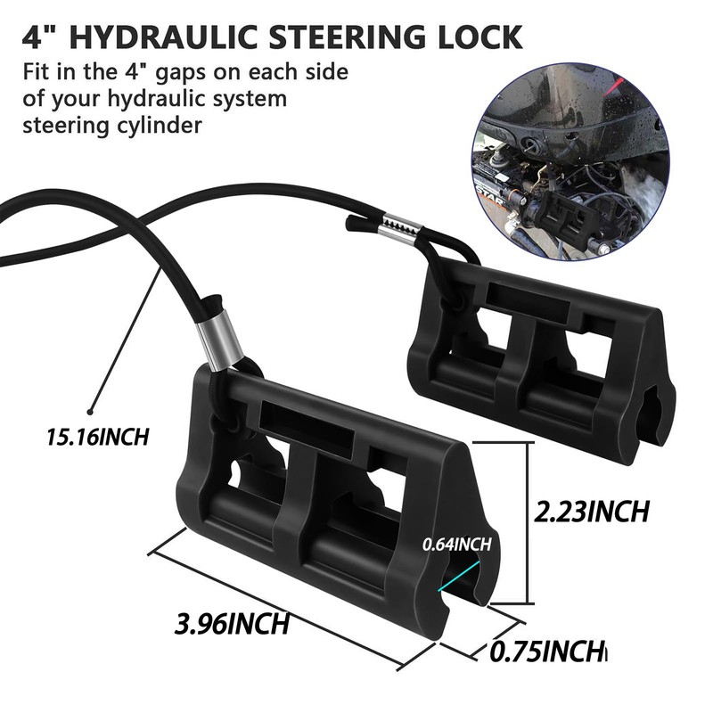 JNDO Outboard Hydraulic Steering Lock 4”Outboard Motor Steering Lock Boat