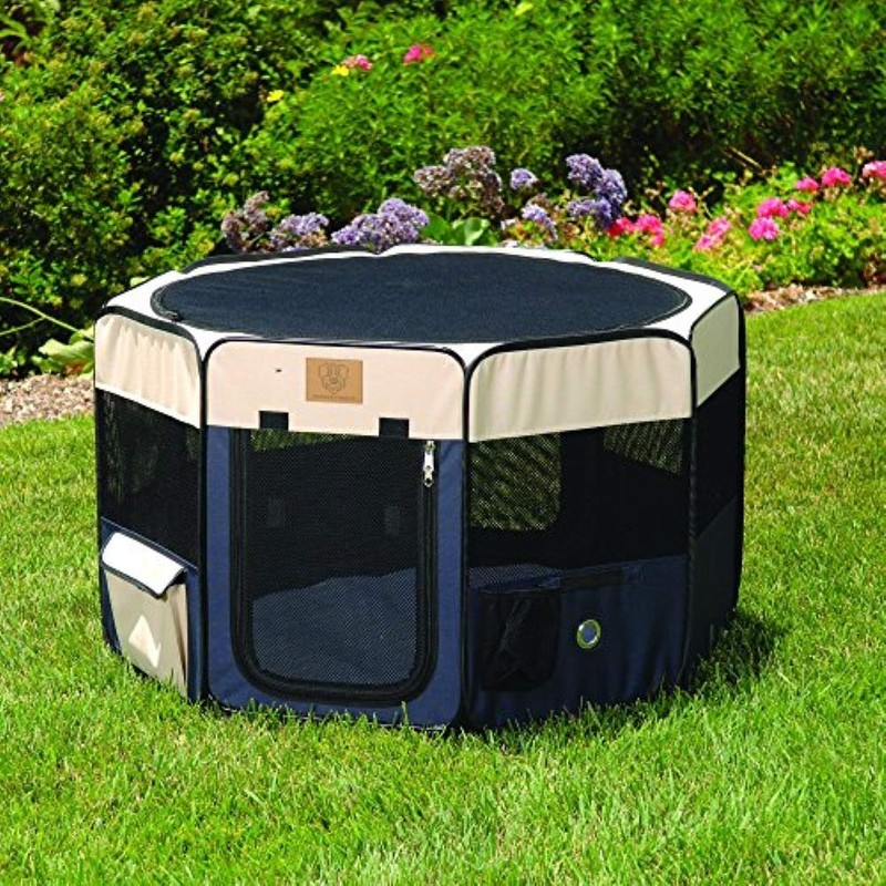 PRECISION PET PRODUCTS Soft Side Play Yard with Heavy Duty