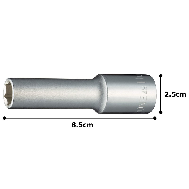 Tone Deep Socket (6 Angle) 4S-11L 1/2-inch (12.7-mm) Drive Width