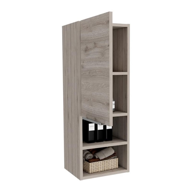 TUHOME Mila Bathroom Cabinet - Light Gray - Material Engineered