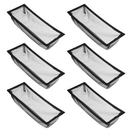 sourcing map 6Pcs Floor Vent Filter Screen, 4x12 Inch Floor Register Cover Trap Floor Vent Screen Net Cover for Home Air Vent Filter Mesh Keeps Debris, Coins Out, Black