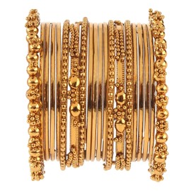 Efulgenz Oxidized Indian Bangles Indian Bangles For Women Indian Oxidized Jewelry For Navratri Boho Vintage Antique Gypsy Tribal Indian Oxidized Oxidized Bracelet Bangles Set Jewelry