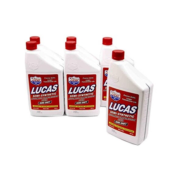 Lucas Oil 10052-PK6 Semi-Synthetic Automatic Transmission Fluid - 1 Quart,Pack
