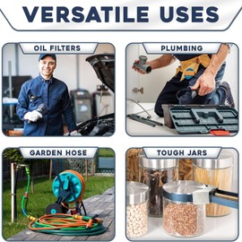 Adjustable Oil Filter Wrench – Universal Oil Filter Strap, Non-Slip Grip, Hand Tools, Oil Filter Spanner Tool for Cars, Motorcycles, Trucks & Lawn Mowers (60-105mm)