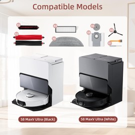 36 Pack Accessories Compatible with Roborock S8 MaxV Ultra Robot Vacuum,Main Brushes,Dust Bags,Mop Cloths,Edge Mop Cloths,Filters,Side Brushes,Self-Main Brush,Cleaning Brush, Screwdriver