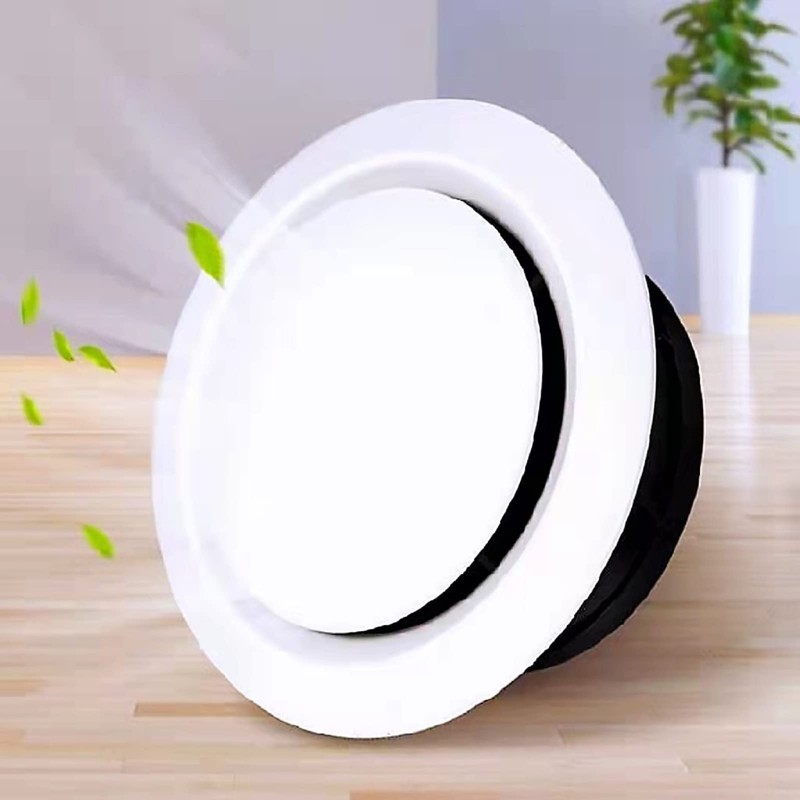 Allvent 3 inch ABS Adjustable Air Vent White Round Soffit
