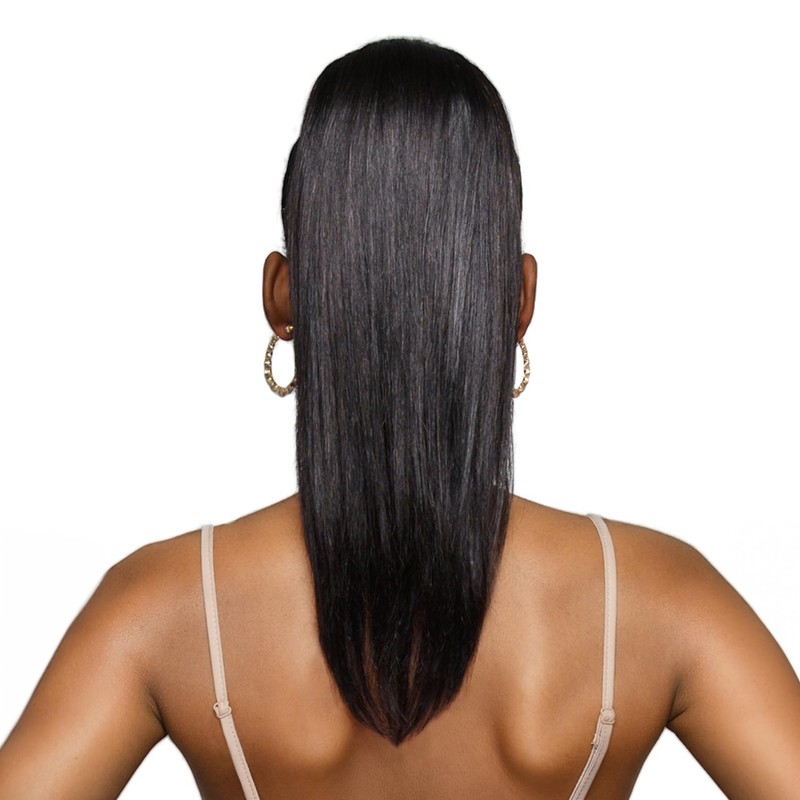 Bobbi Boss Bundle Unprocessed Human Hair Drawstring Ponytail Straight 18"