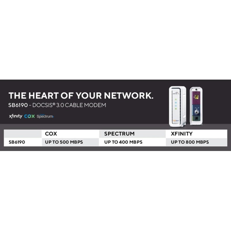 ARRIS® Surfboard® SB6190 Cable Modem, White