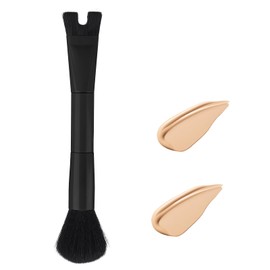 Nose Contouring Brush, U-shaped Double-Sided Nose Shaping Brush, Precise 2-in-1 Swollen Makeup Brush for Blush, Easy Contouring, Beginners, Professional (Black Black)