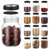 novelinks 16 OZ Clear Plastic Mason Jars with Airtight Lids