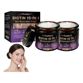 Crema Restauradora De Piel 10 En 1 Con Biotina Natural Evolv