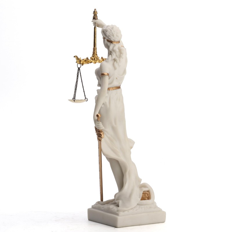 Veronese Design 12 Inch Blind Lady Justice Themis Resin Statue
