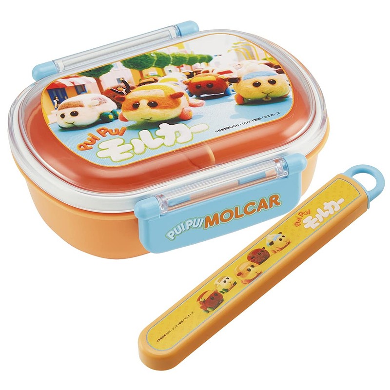 Skater QAF2BAAG-A Children's Antibacterial Lunch Box, Fluffy Serving Container, 12.2