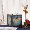 BTSKY Wooden + PU Retro Household Office Cube Square Tissue