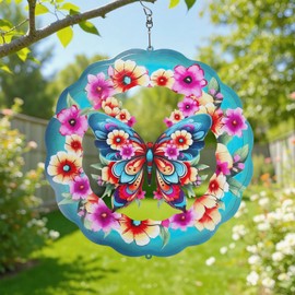 jianyana Wind Spinner 3D Hanging Garden Decoration for Indoor Outdoor Rainbow Wind Spinners