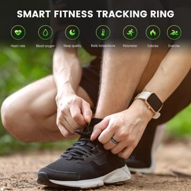 Smart Ring Fitness Tracker Ring - Health Sleep Heart Rate Blood Oxygen Blood Pressure Tracker,Stress relief, fashionable style,IP68, Compatible with iOS,Android, Remote Photograph, Family Care（10#）