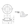 1/4" (0.25 inch) Flush Mount Black Plastic Body and Sheet