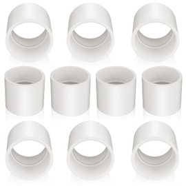 Boltigen 10Pcs White 1-1/4 inch PVC Coupling, Socket x Socket, Furniture Build Grade Sch40 Pipe Slip Socket Fitting Adapter Connector, PVC Straight Pressure Pipe Fittings for Home or Industrial Use