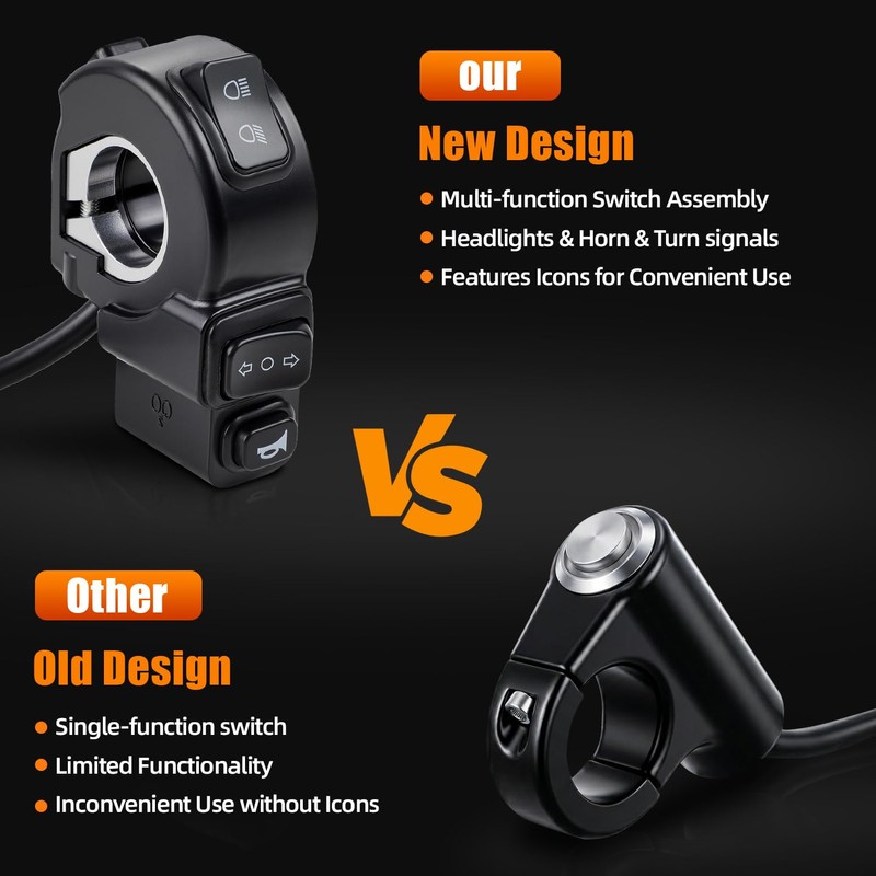 CHANGCHENG Headlight ON/Off Switch Electric Dirt Bike Switch Assembly for