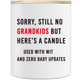 Funny Dad Gifts for Fathers Day from Daughter Son, 10oz Birthday Gifts for Daddy Father in Law Step Bonus Dad Presents, Best Dads Ever Gift, Lavender Scented Soy Candle, Still No Grandkids