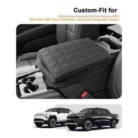 Center Console Armrest Cover For 2024-2025 Chevy Silverado EV/2024-2025 GMC Sierra EV - Anti-Scratch Cushion Armrest Leather Thickened Arm Rest Box Lid Cover 2024-2025 Silverado EV 2024-2025 Sierra EV
