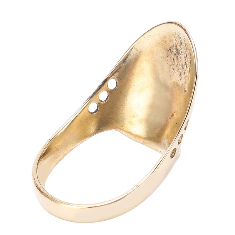 Brass Archery Thumb Ring Portable Finger Protector with Anti Lost