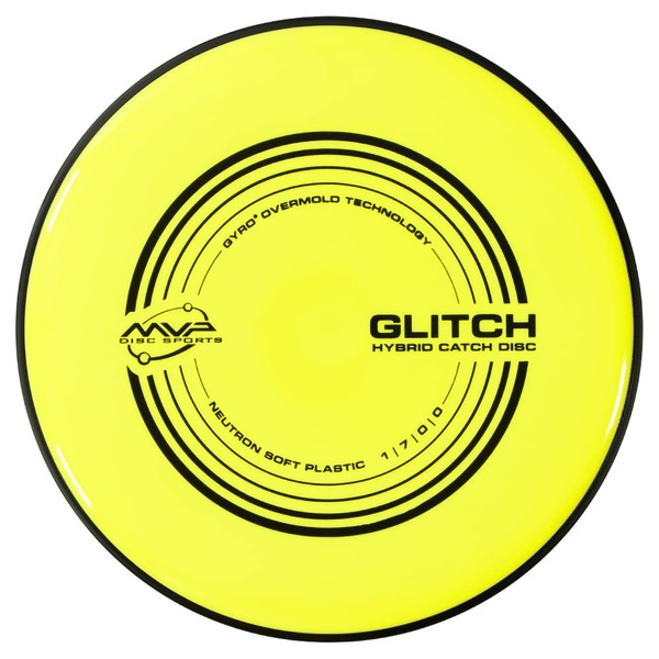 MVP Disc Sports Neutron Glitch (Soft) Disc Golf Hybrid Catch Disc (150-155g / Colors May Vary)