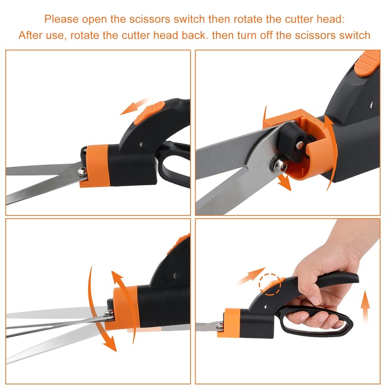 Grass Shears Handheld, Razorsharp Hand Grass Clippers with 360 Degree
