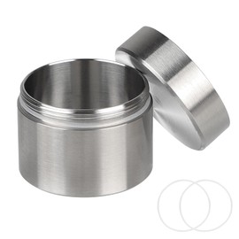 lalago 10 ml Stainless Steel Sealing Box, Tea Canisters Stainless Steel Pill Box, Tea Leaf Canister Container Tin, Coffee Canister Mini Portable Box, Mini Portable Box for Business Travel Home Office