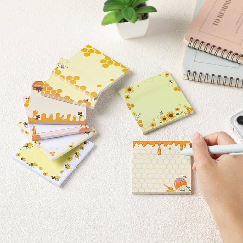 INCOK Bee Gift Sticky Notes - 9 PCS Honey Bees