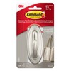 Command Traditional Decorative Hook, Large, Brushed Nickel, 1 Hook 2