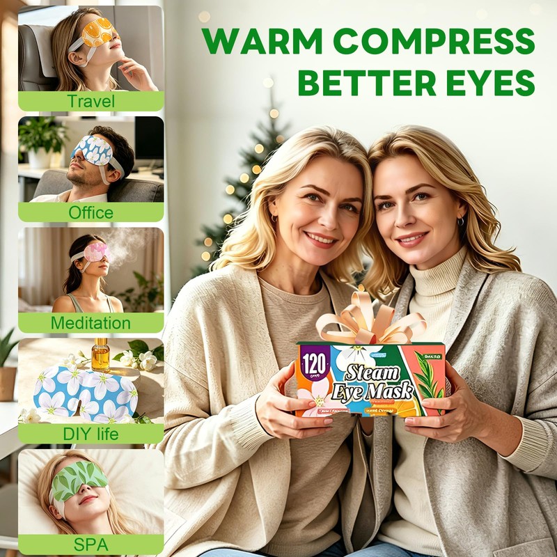 24 Pack Steam Eye Masks Disposable, Self Heating Eye Mask