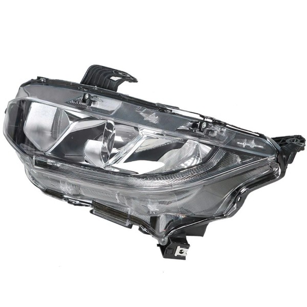 munirater For Honda Civic 2016-2020 Headlight Assembly Halogen Chrome Clear