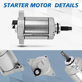EvTok Starter Motor with Relay Compatible with Honda Rancher 420 TRX420, Foreman 500 TRX500, Pioneer 500 SXS500M, Replace 31200-HP5-601 31200-HRO-F01 31200-HR6-B01