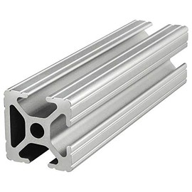8020, 1003, 10 Series 1 Inch x 1 Inch Tri Slot Three Open Channel T-Slotted Aluminum Extrusion DIY Extruded Linear Slot Bar Rail 80/20 (Clear Anodize, 48" Long)