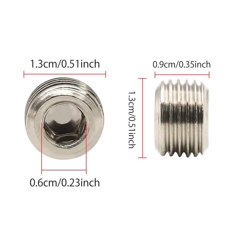 Aoling Flat Hex Socket Set Screws, Flat Point, M6 x