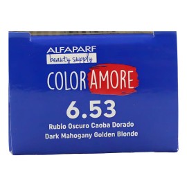 Tinte Cabello Alfaparf Color Amore 90 Ml + Peróxido 135 Ml 6.53 - Rubio Oscuro Caoba Dorado
