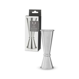 Viski Double Jigger with Measurements Inside, Stainless Steel Cocktail Jigger, Japanese Jigger Style, Jigger for Bartending, Jigger 2oz 1oz
