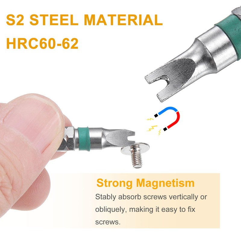 sourcing map 5pcs U Type Screwdriver Bit U6 1/4" Hex